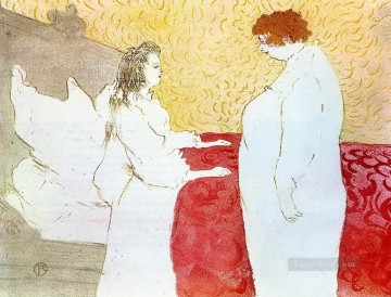 ベッドで起き上がる女性の横顔 1896年 トゥールーズ ロートレック アンリ・ド Oil Paintings